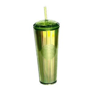 NEW Starbucks Summer 2023 Lime Green Kaleidoscope Dome Lid Venti 24oz Cold Cup